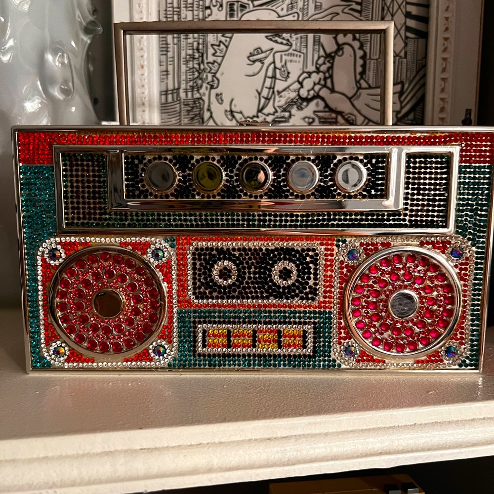 Rhinestone Boombox purse